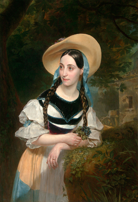 Portrait of the singer Fanny Tacchinardi Persiani (1812-1867) de Brüllow