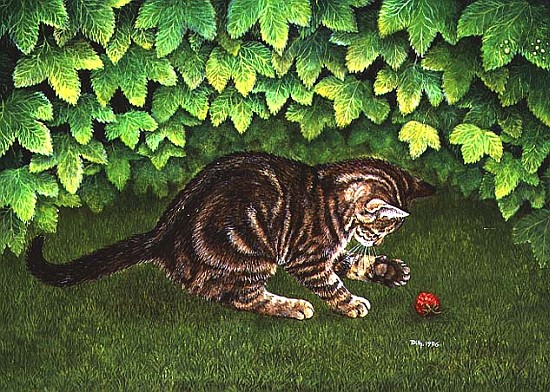 The Strawberry-Kitten, 1996 (acrylic on panel)  de Ditz 
