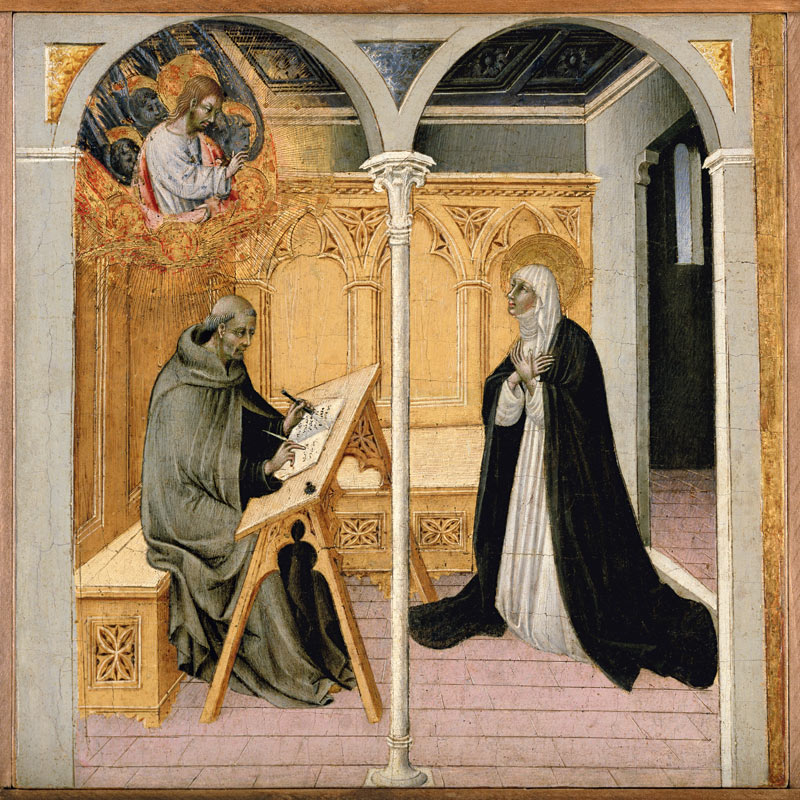 St. Catherine of Siena Dictating Her Dialogues de Giovanni di Paolo di Grazia