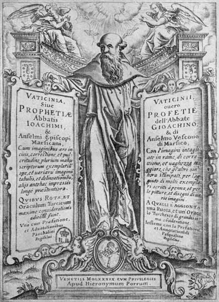 Joachim of Flora, illustration from ''Vaticinia Sive Prophetiae Abbatis Ioachimi'' de Italian School