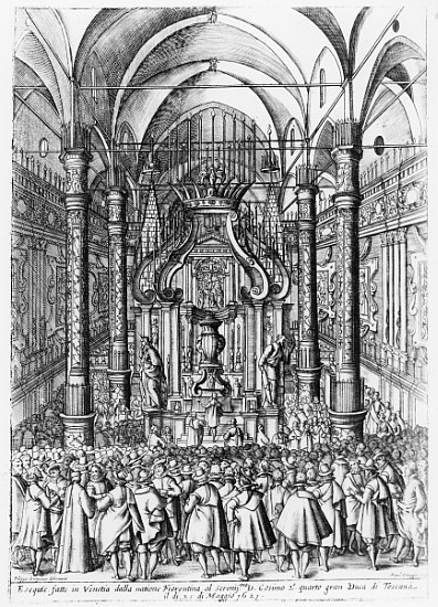 Funeral of Cosimo II de''Medici, Grand Duke of Tuscany de Italian School