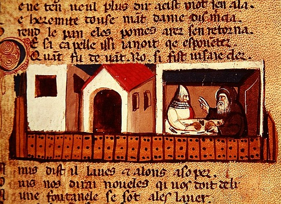 Seeking asylum in a convent, from ''Codex Entree d''Espagne'' de Italian School