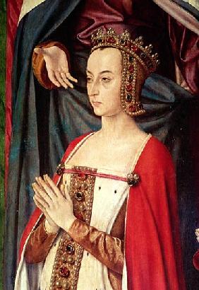 Anne of France, right wing of the Bourbon Altarpiece (detail)