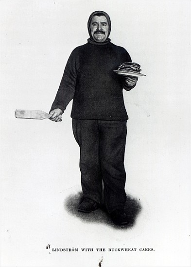 Lindstrom with the Buckwheat Cakes, from ''The South Pole'' by Roald E. Amundsen, c.1910-12 de Norwegian Photographer