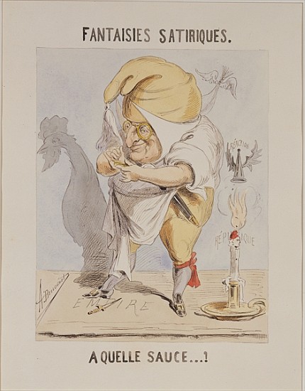 Satirical Fantasies, caricature of Adolphe Thiers (1797-1877) de A. Belloguet