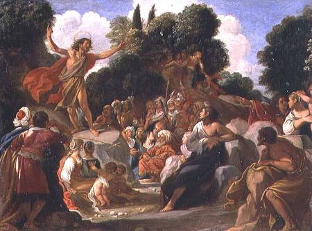 St. John the Baptist Preaching (panel) de Adam Elsheimer
