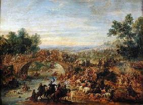 Cavalry Battle on a Bridge