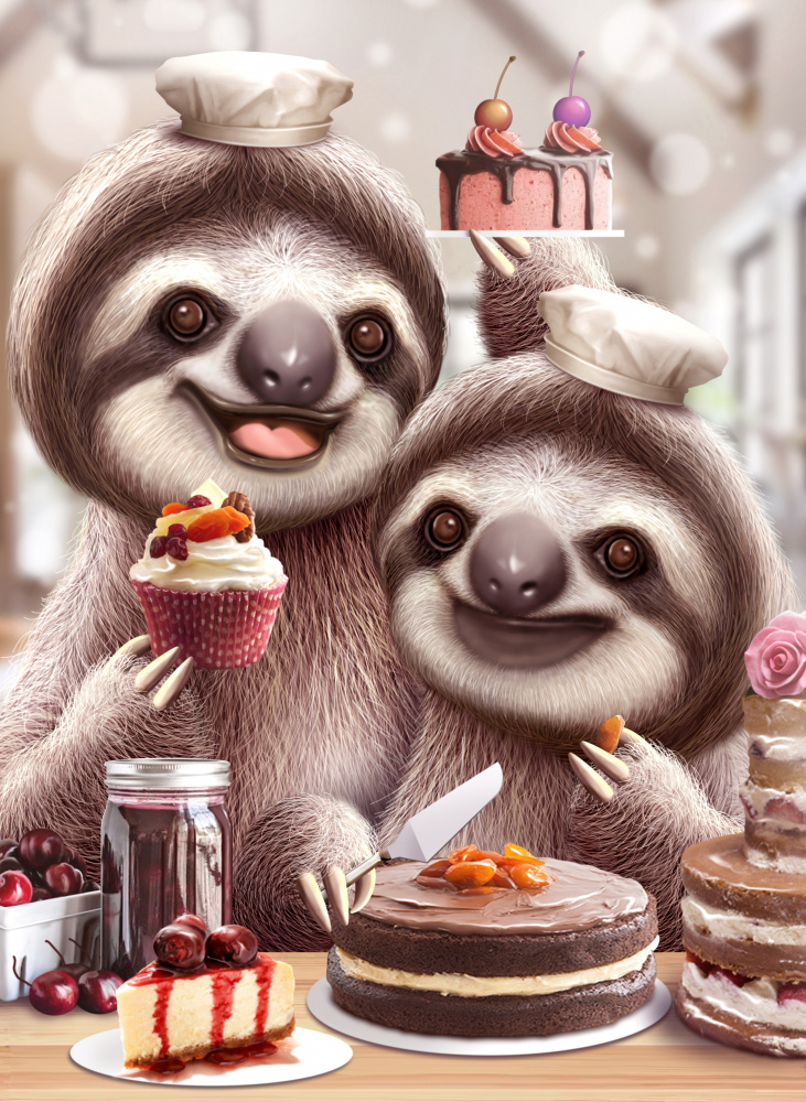 SLOTH BAKING CAKES de Adam Lawless