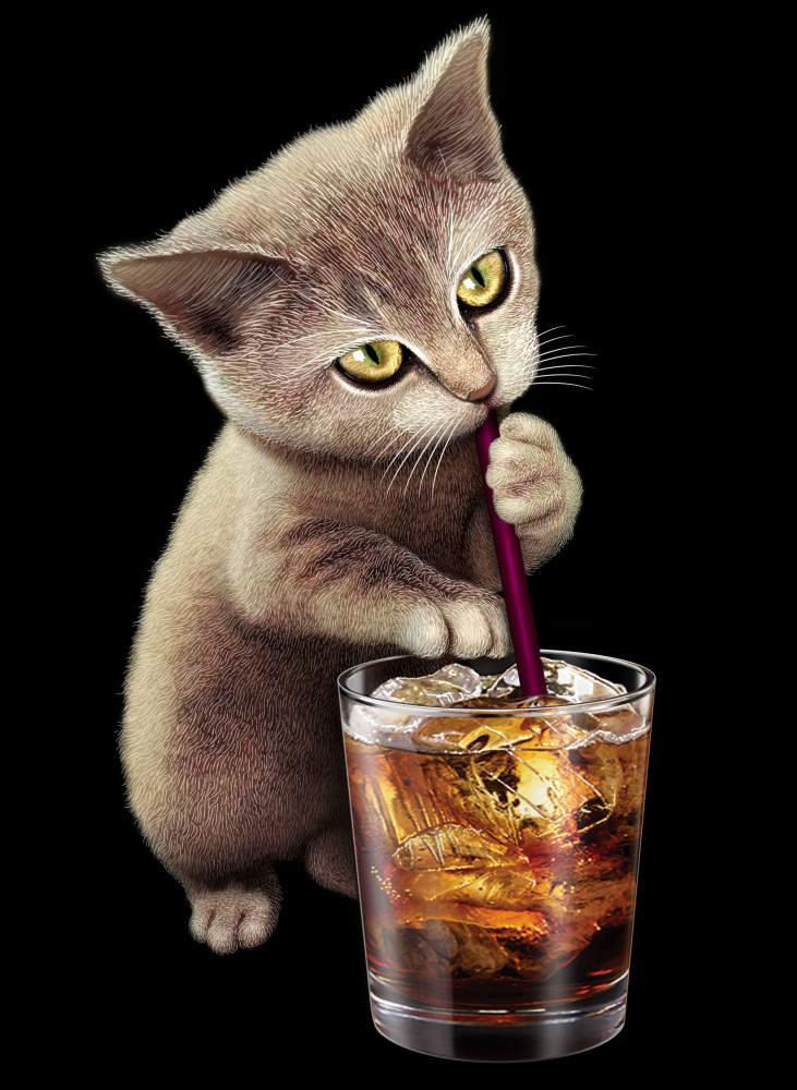 cat and soft drink de Adam Lawless