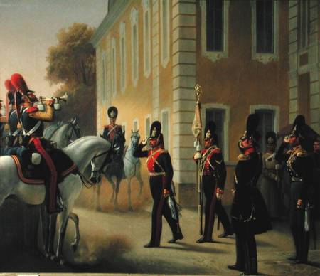Parading of the Standard of the Great Palace Guards de Adolf Gebens
