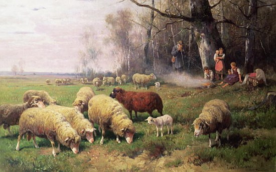 The Shepherd''s Family de Adolf Ernst Meissner