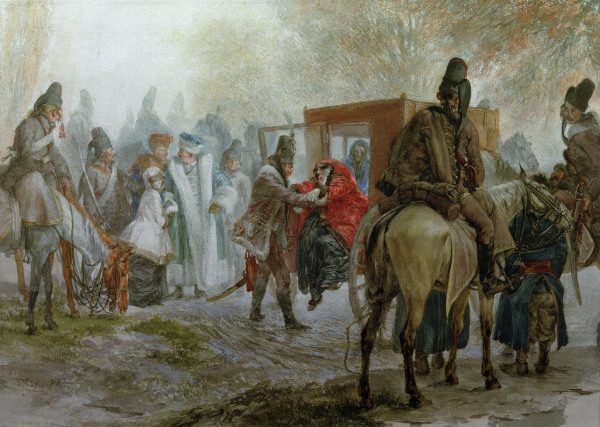 A.Menzel / Hussars and Polish Magnates de Adolph Friedrich von Menzel