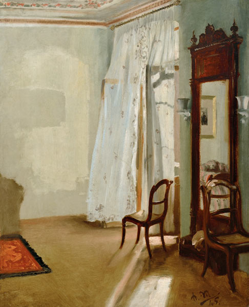 Habitación con balcón de Adolph Friedrich Erdmann von Menzel