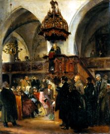 Preach in the old monastery church to Berlin de Adolph Friedrich von Menzel