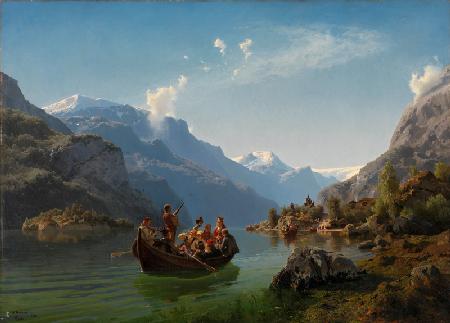 Brautfahrt auf dem Hardanger-Fjord