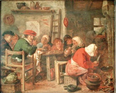 A Peasant Meal de Adriaen Brouwer