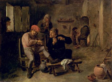 Tavern Scene, or The Village Fiddler de Adriaen Brouwer