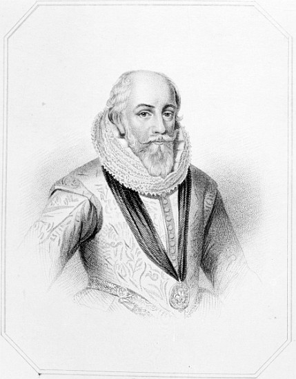 Edward Somerset, after an engraving from ''Lodge''s British Portraits'' de (after) English School