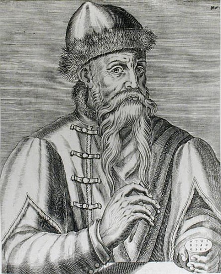 Portrait of Johannes Gutenberg (c.1400-68) de (after) Albrecht Mentz
