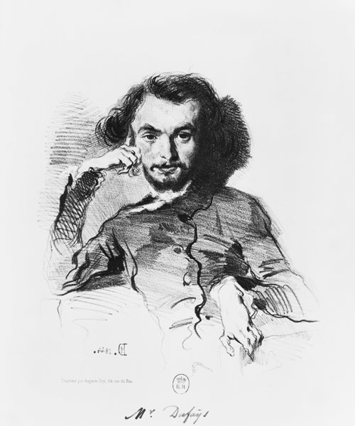 Charles Baudelaire (1821-67) 1844 de (after) Emile Deroy