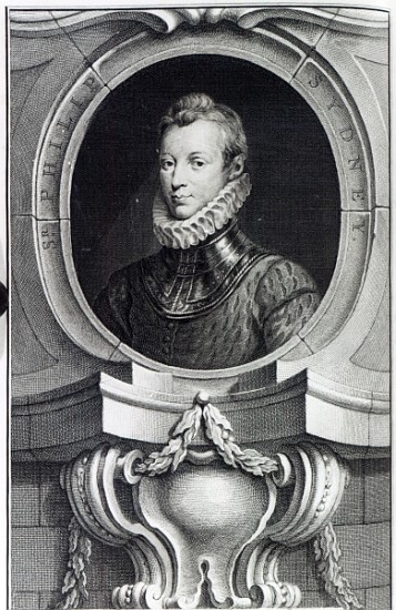 Sir Philip Sidney; engraved by Jacobus Houbraken de (after) Isaac Oliver