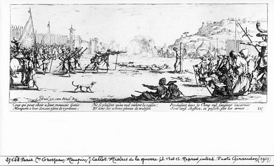 The Firing Squad, plate 12 from ''The Miseries and Misfortunes of War''; engraved by Israel Henriet  de (after) Jacques Callot