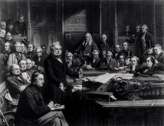 The House of Commons in 1860: Lord Palmerston Addressing the House during the Debate on the Treaty w de (after) John Phillip