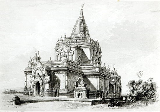 North Eastern view of Gaudapalen Temple at Pagan de (after) Sir Henry Yule