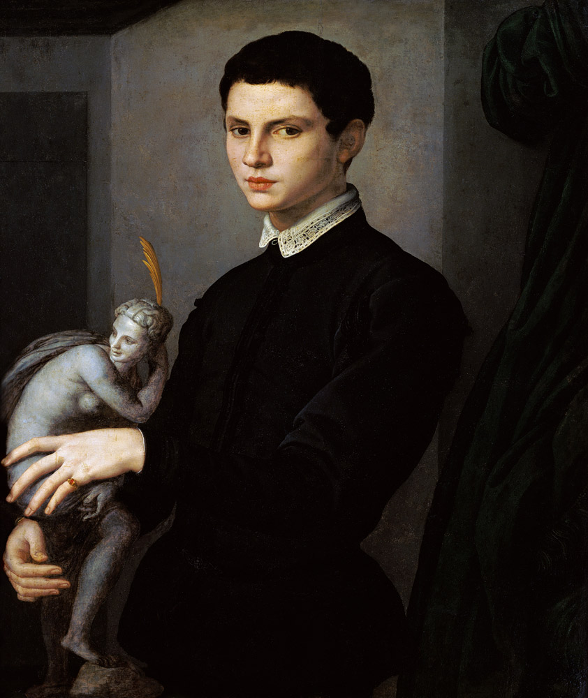 Portrait of a young sculptor. de Agnolo Bronzino