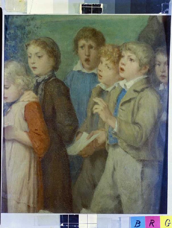 Singende Kinder. de Albert Anker