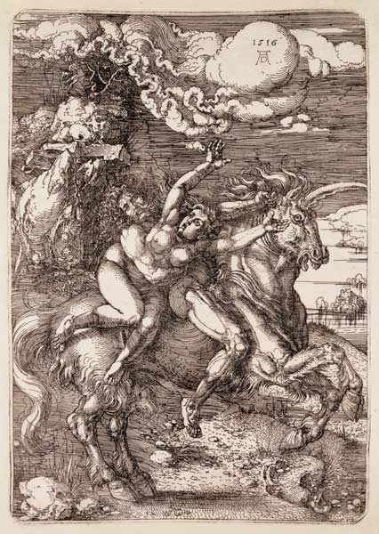 Abduction of Proserpine on a Unicorn de Alberto Durero