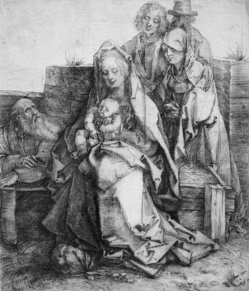 Die Heilige Familie, sechsfigurig de Alberto Durero