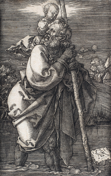 Saint Christopher Facing Left de Alberto Durero