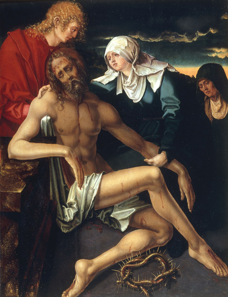 A.Dürer / Lamentation of Christ / Paint. de Alberto Durero