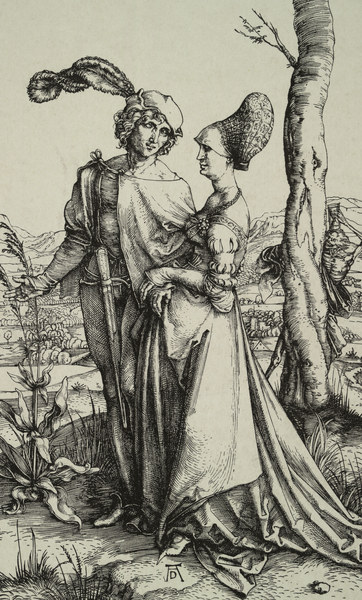 A.Dürer / Nobleman and lady.. / c.1496 de Alberto Durero