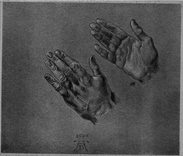 A.Dürer, Hands of the Emperor / Drawing de Alberto Durero