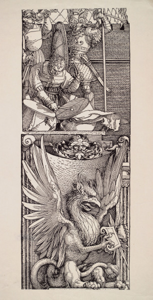 Drummer and Griffin / Dürer / 1515 de Alberto Durero