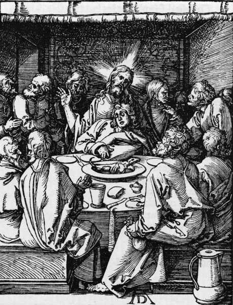 Dürer, Last Supper / fr.: Small Passion de Alberto Durero
