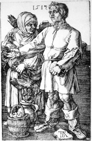 Dürer, Peasants at the Market/Engr./1519 de Alberto Durero