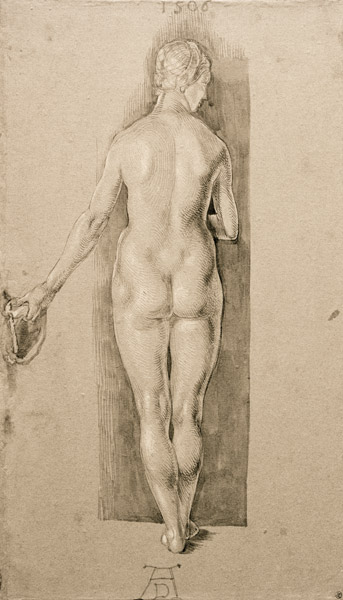 A.Dürer, Female Nude fr.Behind / 1506 de Alberto Durero