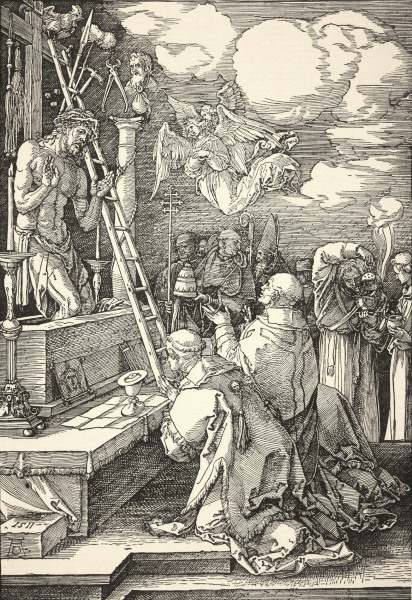 Mass of Pope Gregor I / Dürer / 1511 de Alberto Durero