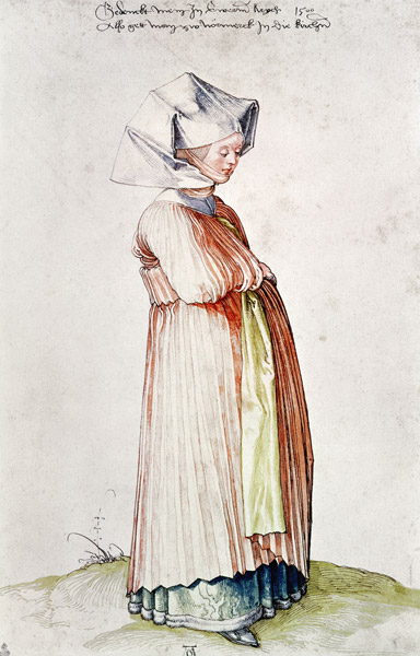 A.Dürer,Nuremberg Woman Dressed f.Church de Alberto Durero