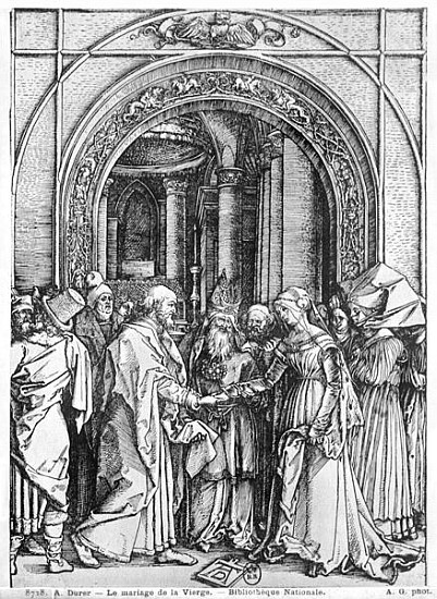 The marriage of the Virgin, from the ''Life of the Virgin'' series, c.1504-05 de Alberto Durero