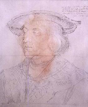 Maximilian I, Emperor of Germany (1459-1519), 1518-19 (pencil, w/c)