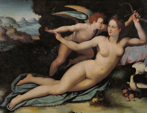 Venus and Cupid de Alessandro Allori