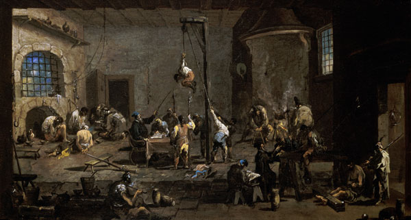 Court scene (Inquisition) de Alessandro Magnasco