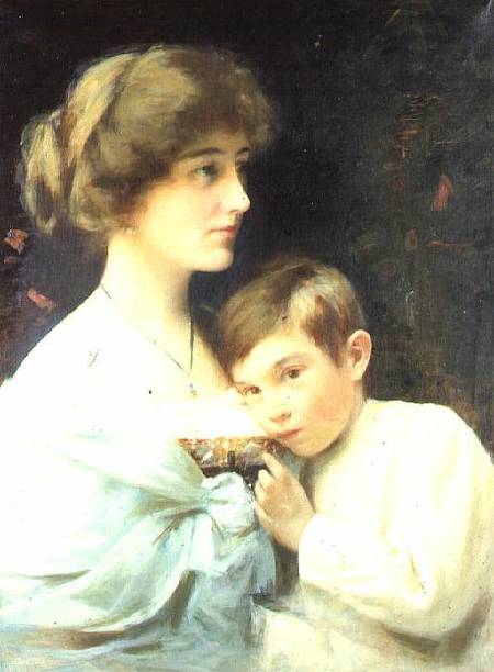 A Portrait of Marian Harford and Her Son Stuart de Alexander Rossi