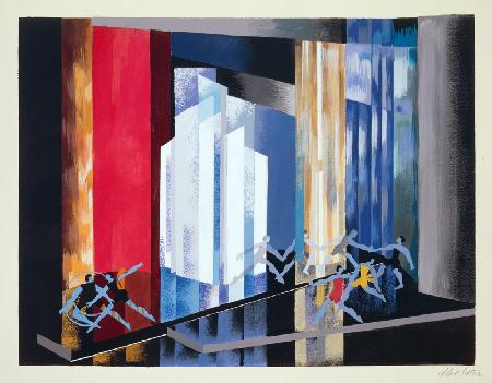 Set Design for a Ballet, illustration from Maquettes de Theatre by Alexandra Exter, published 1920s