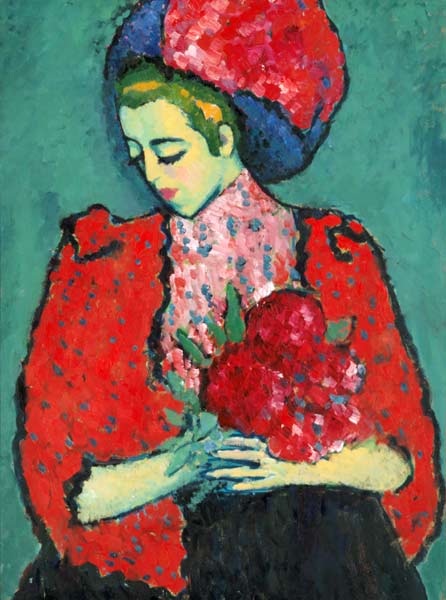 Chica con peonías de Alexej von Jawlensky