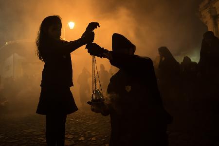 Preparation for procession